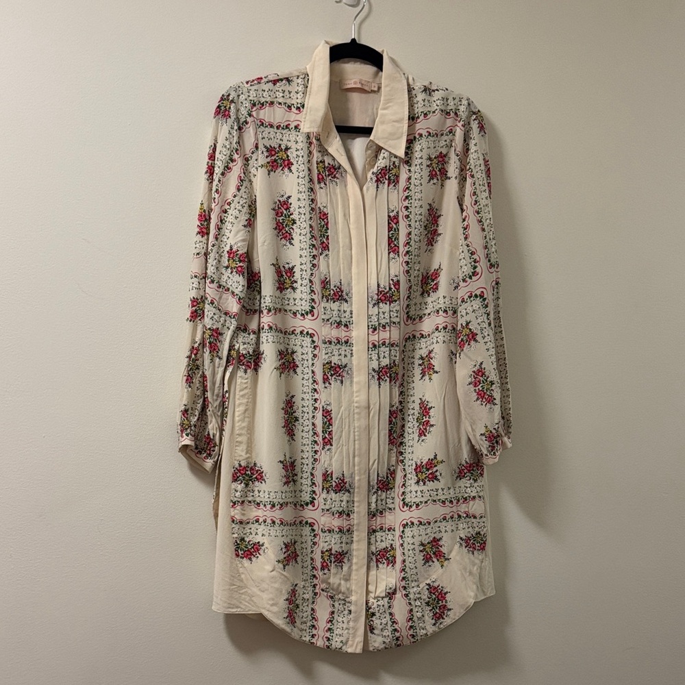 Tory Burch Cream Floral Mini Dress
